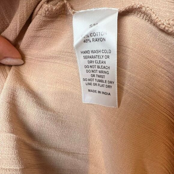 Lisa Curran Blush Pink Maxi Dress Braided Strap Flowy Boho Resort Wear Size S/M - Picture 11 of 13